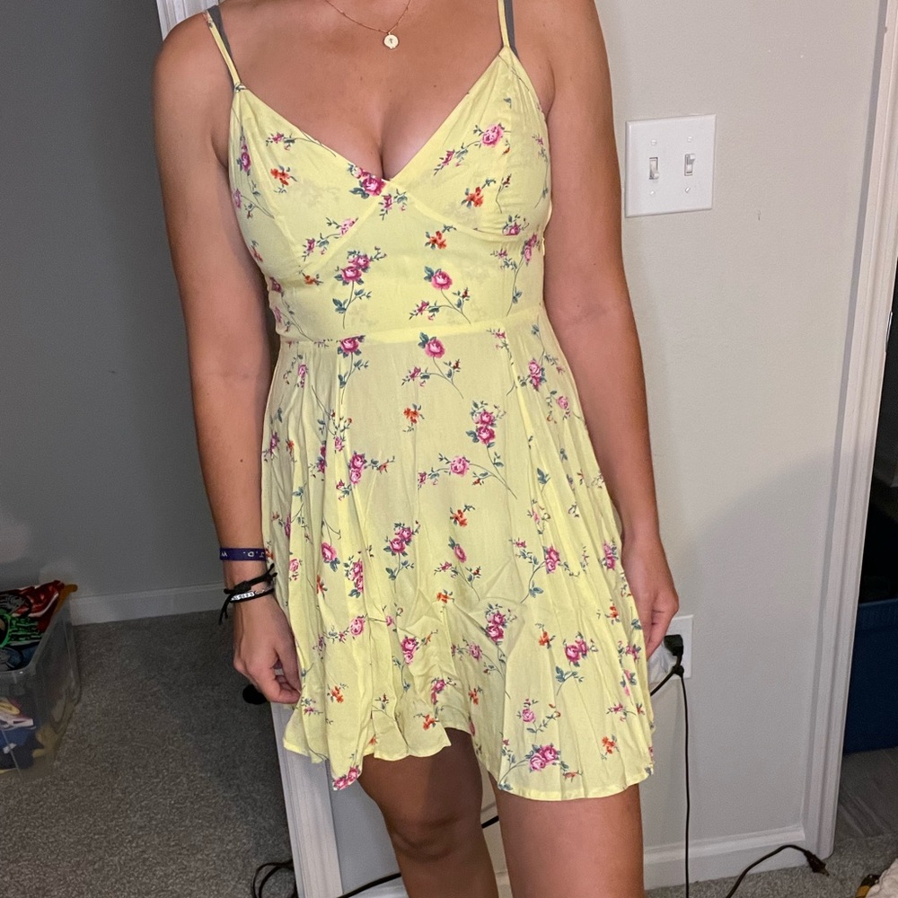 Yellow floral dress